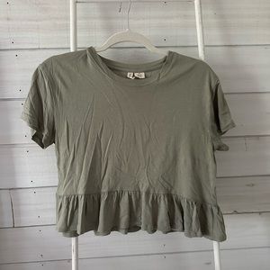 Sage Green Peplum Top